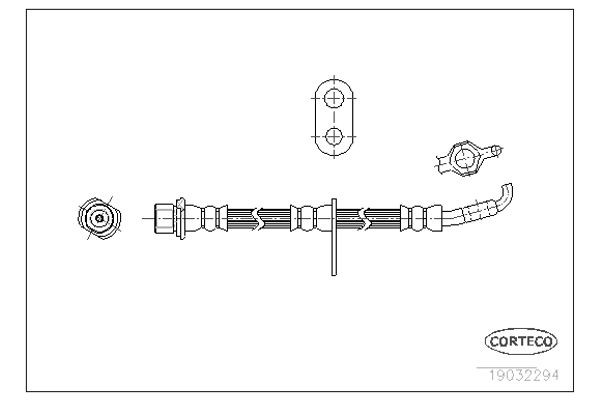 Corteco Ελαστικός Σωλήνας Φρένων - 19032294