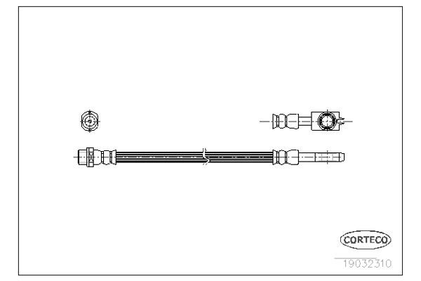 Corteco Ελαστικός Σωλήνας Φρένων - 19032310