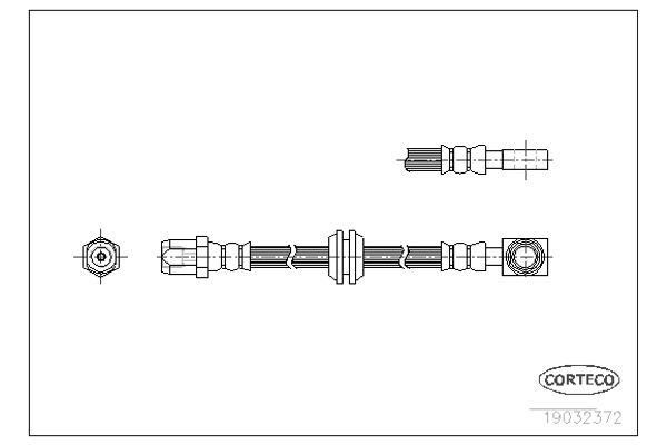 Corteco Ελαστικός Σωλήνας Φρένων - 19032372