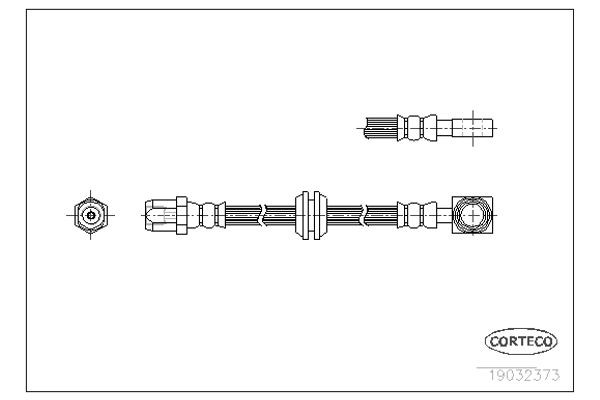 Corteco Ελαστικός Σωλήνας Φρένων - 19032373