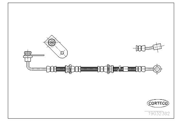 Corteco Ελαστικός Σωλήνας Φρένων - 19032382