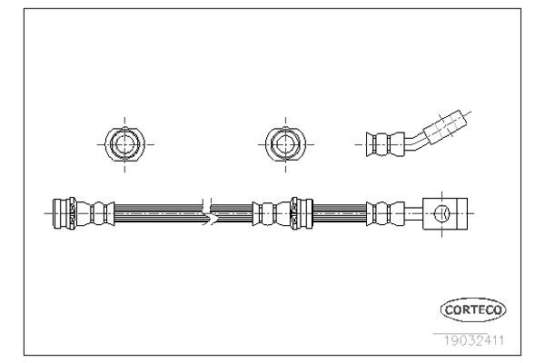 Corteco Ελαστικός Σωλήνας Φρένων - 19032411