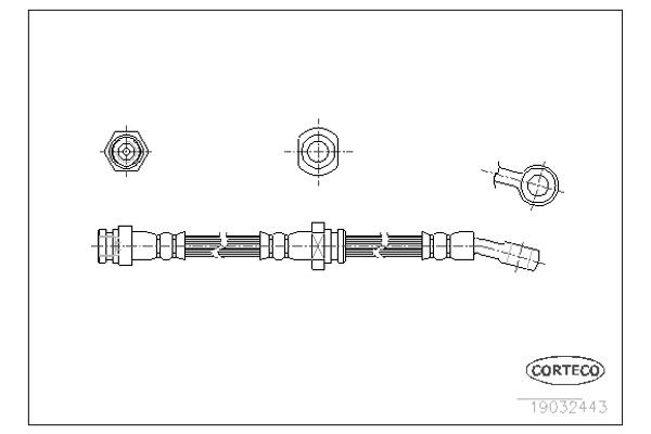 Corteco Ελαστικός Σωλήνας Φρένων - 19032443