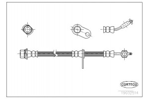 Corteco Ελαστικός Σωλήνας Φρένων - 19032514