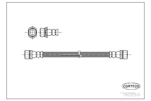 Corteco Ελαστικός Σωλήνας Φρένων - 19032531