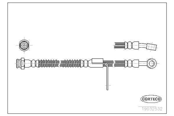 Corteco Ελαστικός Σωλήνας Φρένων - 19032532