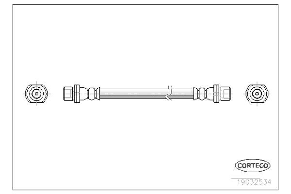 Corteco Ελαστικός Σωλήνας Φρένων - 19032534