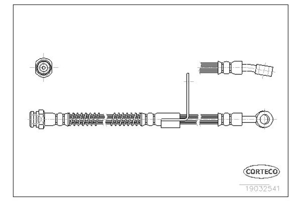 Corteco Ελαστικός Σωλήνας Φρένων - 19032541