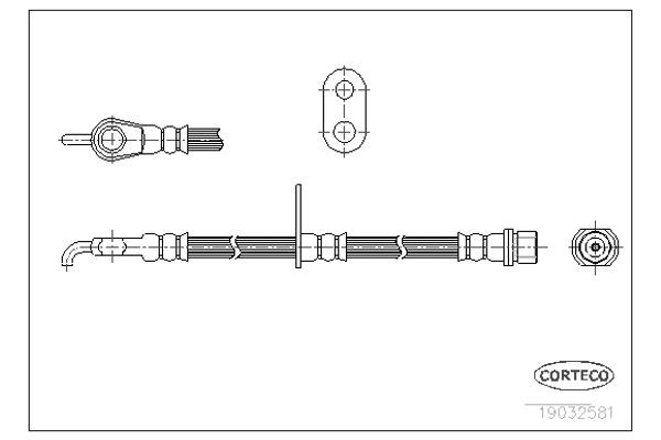 Corteco Ελαστικός Σωλήνας Φρένων - 19032581