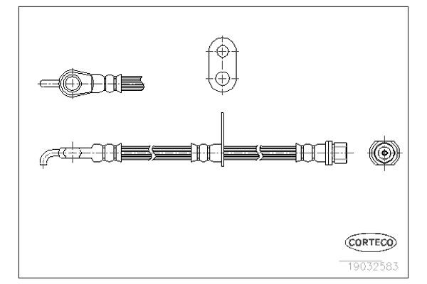 Corteco Ελαστικός Σωλήνας Φρένων - 19032583