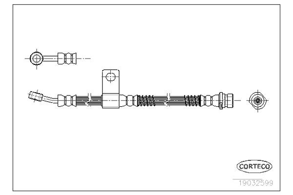 Corteco Ελαστικός Σωλήνας Φρένων - 19032599
