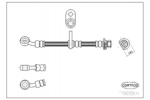 Corteco Ελαστικός Σωλήνας Φρένων - 19032671