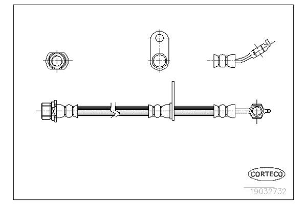 Corteco Ελαστικός Σωλήνας Φρένων - 19032732
