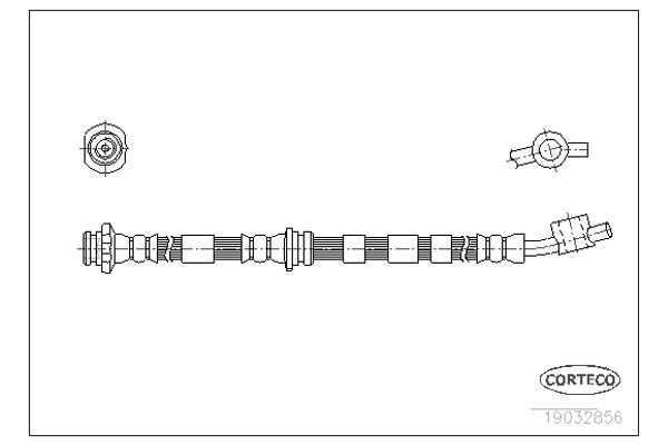Corteco Ελαστικός Σωλήνας Φρένων - 19032856