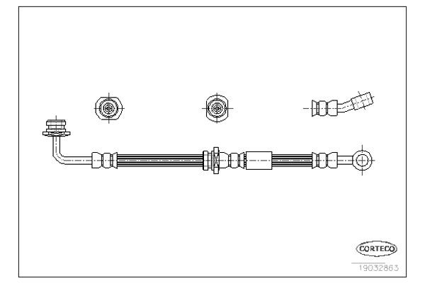Corteco Ελαστικός Σωλήνας Φρένων - 19032863
