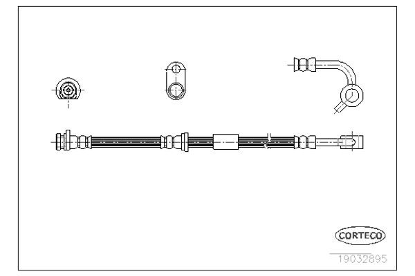 Corteco Ελαστικός Σωλήνας Φρένων - 19032895