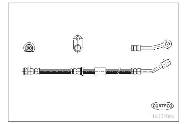Corteco Ελαστικός Σωλήνας Φρένων - 19032896