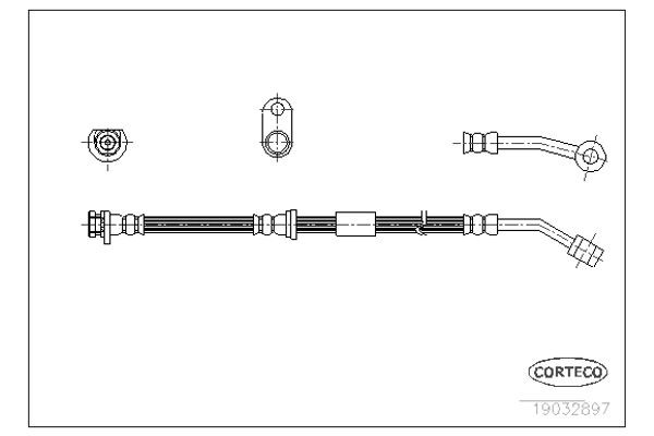 Corteco Ελαστικός Σωλήνας Φρένων - 19032897