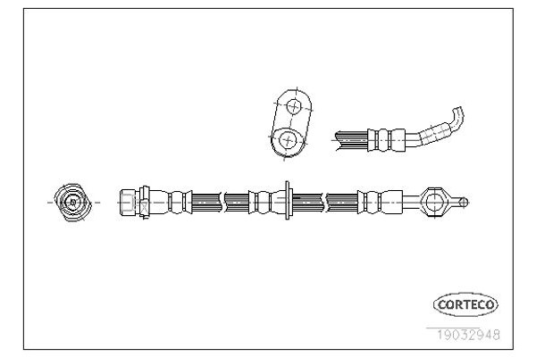 Corteco Ελαστικός Σωλήνας Φρένων - 19032948