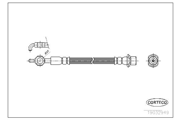 Corteco Ελαστικός Σωλήνας Φρένων - 19032949