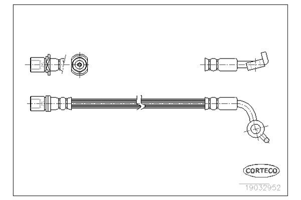 Corteco Ελαστικός Σωλήνας Φρένων - 19032952