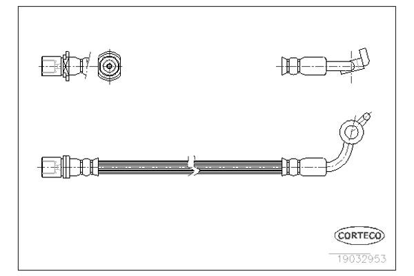 Corteco Ελαστικός Σωλήνας Φρένων - 19032953