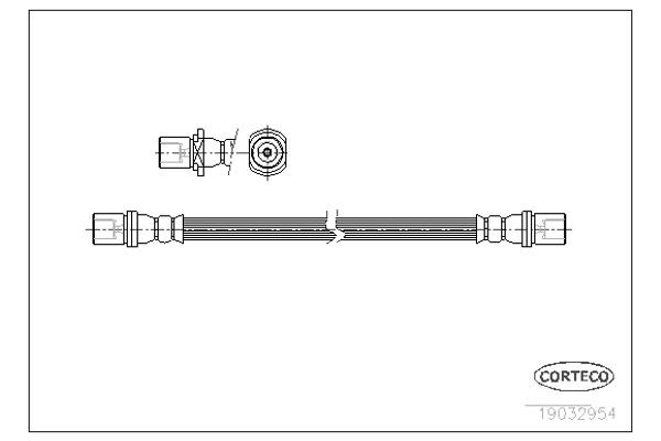 Corteco Ελαστικός Σωλήνας Φρένων - 19032954