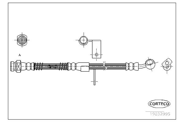 Corteco Ελαστικός Σωλήνας Φρένων - 19032995