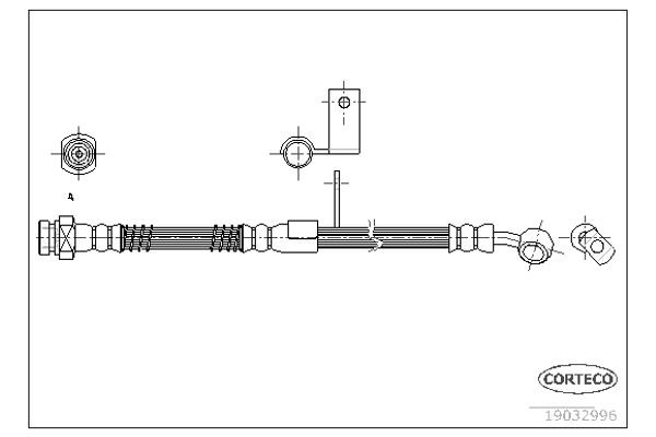 Corteco Ελαστικός Σωλήνας Φρένων - 19032996