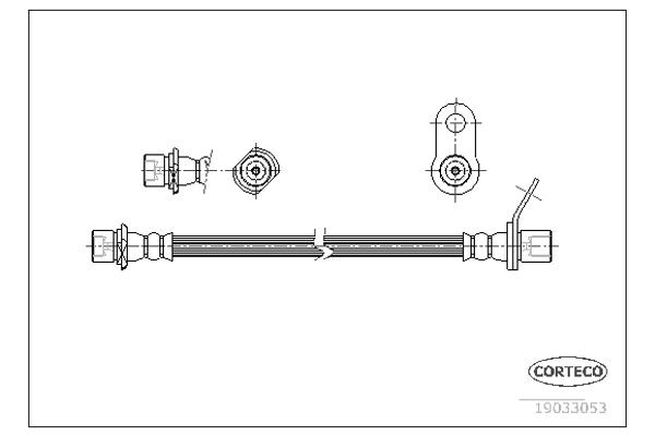 Corteco Ελαστικός Σωλήνας Φρένων - 19033053