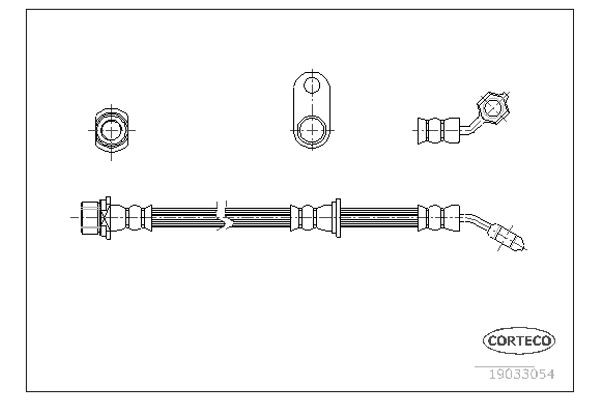 Corteco Ελαστικός Σωλήνας Φρένων - 19033054