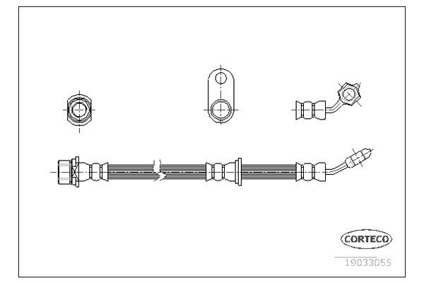 Corteco Ελαστικός Σωλήνας Φρένων - 19033055