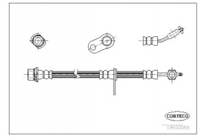 Corteco Ελαστικός Σωλήνας Φρένων - 19033058