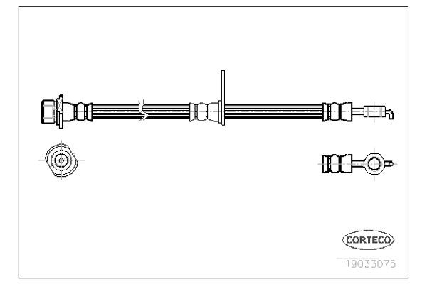 Corteco Ελαστικός Σωλήνας Φρένων - 19033075