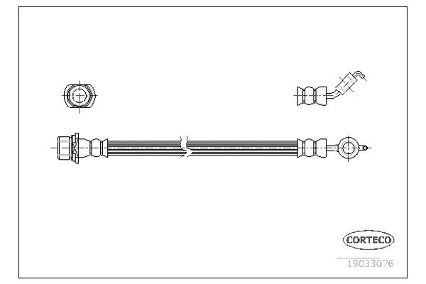 Corteco Ελαστικός Σωλήνας Φρένων - 19033076