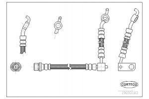 Corteco Ελαστικός Σωλήνας Φρένων - 19033103