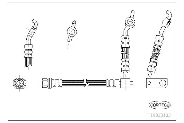 Corteco Ελαστικός Σωλήνας Φρένων - 19033103
