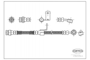Corteco Ελαστικός Σωλήνας Φρένων - 19033511