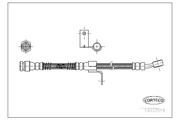 Corteco Ελαστικός Σωλήνας Φρένων - 19033519