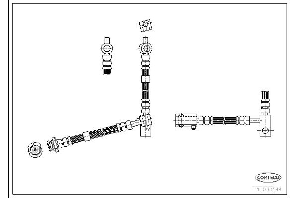 Corteco Ελαστικός Σωλήνας Φρένων - 19033544
