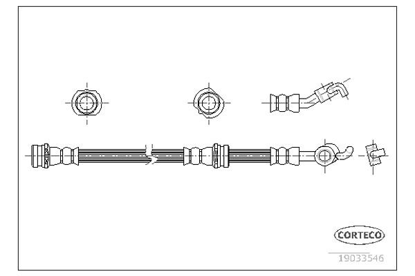 Corteco Ελαστικός Σωλήνας Φρένων - 19033546