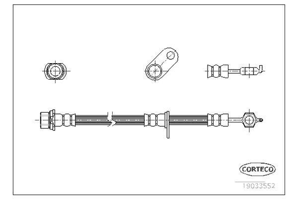 Corteco Ελαστικός Σωλήνας Φρένων - 19033552