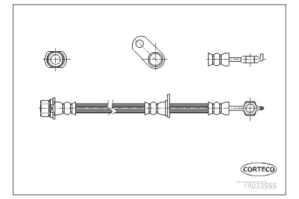 Corteco Ελαστικός Σωλήνας Φρένων - 19033555