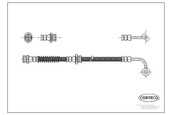 Corteco Ελαστικός Σωλήνας Φρένων - 19033557
