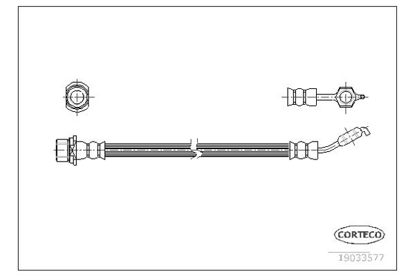 Corteco Ελαστικός Σωλήνας Φρένων - 19033577