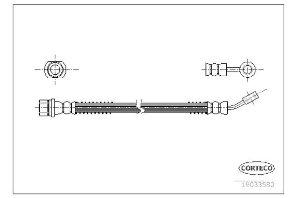 Corteco Ελαστικός Σωλήνας Φρένων - 19033580
