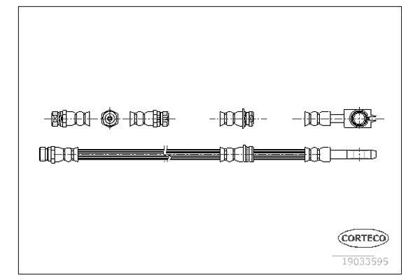 Corteco Ελαστικός Σωλήνας Φρένων - 19033595