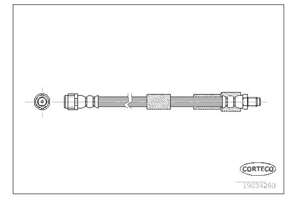 Corteco Ελαστικός Σωλήνας Φρένων - 19034260