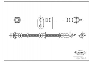 Corteco Ελαστικός Σωλήνας Φρένων - 19034292