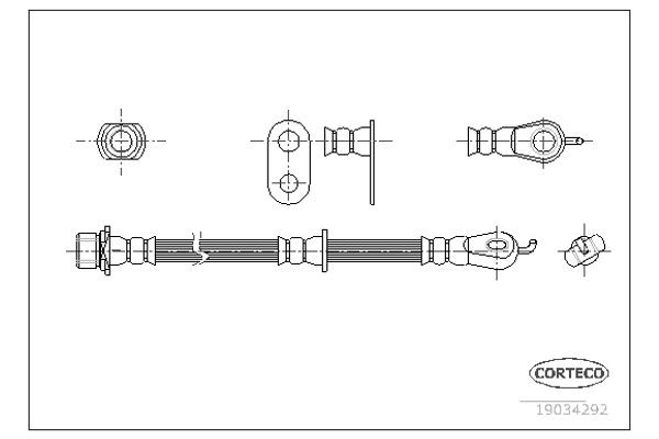 Corteco Ελαστικός Σωλήνας Φρένων - 19034292